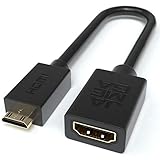 JAMEGA – Mini HDMI Adapter Kabel | Mini HDMI Stecker auf HDMI Buchse Audio Video Übertragung 3D 4K UHD 2160p Full HD 1080p ARC Adapterkabel für Digitalkamera, SLR Camera, Grafikkarte, Tablet