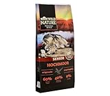 Dehner Wild Nature Hundetrockenfutter Senior Bergweide | getreidefrei | natürliches Hundefutter mit Ente | Premium Trockenfutter | für sensible, ältere Hunde | hoher Fleischgehalt | sensitiv | 12 kg