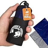 Backpacker's Journey Hüttenschlafsack (nur 168g), ultraleichter und platzsparender Reiseschlafsack aus Polyester. Ideal für Backpacking, Hostels und Hütten (90 cm, blau)