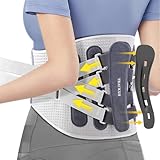 TBACKXH Stützender Rückenstützgürtel für Damen, Weicher & Bequemer Gestrickter Rückenbandage mit Abnehmbarem 3D-Lendenpolster gegen LWS-Schmerzen, Atmungsaktiver Mesh-Rückenband für Arbeit & Sport-M