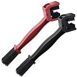 2 St Kettenbürste Fahrrad Motorradketten effektiv (schwarz rot)