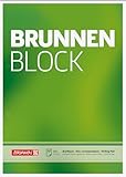 Brunnen 1052756 Briefblock / Schreibblock / Der Brunnen Block (A4, blanko, 50 Blatt, 70 g/m², 4-fach gelocht)