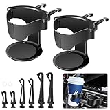 Dawumin 2 Stück Getränkehalter Auto, Universell Auto Becherhalter mit Auto Belüftungs Clips, Verstellbarere Flaschenhalter für Auto Aschenbecher, Geeignet für Kaffeetassen, Getränke, Aschenbecher