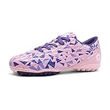 DREAM PAIRS Fußballschuhe Kinder Jungen Fußballschuhe Mädchen Atmungsaktive Fussball Schuhe Unisex PINK/Purple SDSO223K-E Größe 35 (EUR)