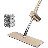 ZQNDFAC Aktualisierung Flacher Bodenwischer, kein Händewaschen, mit Mikrofaser-Pad, Reinigungswerkzeug, Squeeze Mop, automatischer Nivellierungsmopp, Bodenreiniger Effizient