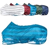 RL24 - Fliegendecke für Pferde Basicline | effektiver Schutz vor Insekten | Ekzemerdecke mit Verstellbarer Kreuzbegurtung | atmungsaktiv & strapazierfähig | Pferdedecke in Petrol | 105cm