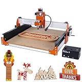 FoxAlien CNC Fräs/Fräsmaschine Masuter 3 mit Stahlrädern, 3-Achsen-Graviermaschine 15,75' x 15,75' x 3,74' Arbeitsbereich für Holz Acryl MDF Nylon Schnitzen Schneiden