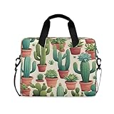 Laptoptasche mit Kaktuspflanzen, für Damen und Herren, Computertasche, Laptop-Hülle, Aktentasche für 14/15,6/16 Zoll Notebook, Laptop, Schultertasche für Büro, Schule, Arbeit, Reisen,