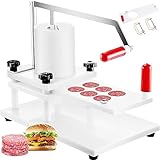 Kommerzielle Maschine zur Herstellung von Pattys, Handpresse zur Herstellung von Hamburgern mit 1,5 kg großem Trichter, festes Desktop-Design, Produktionskapazität: 42 STK, Patty-Gewicht: 39–41 g