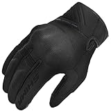 SHIMA SONIC Motorrad Handschuhe Herren Kurze Sommer Motorradhandschuhe Schutz Schutzkleidung Touchscreen Motorcycle Belüftet Verstärkt Leicht Motorbike Sommerhandschuh (Männer, Schwarz, L)