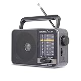 Tragbares UKW/MW Radio mit lautem Lautsprecher, Transistorradio (Batteriebetrieb oder USB) für Indoor, Outdoor & Notfälle - (BJL-671)
