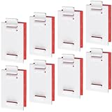 FAYAHAR 8 Stück Klebehalter Kurz für Klemmfix Rollo, Klemmhalter für Rollos zum Klemmen und Kleben, Doppelrollo Halterung, Ohne Bohren Rollo Ersatzteile, für die Aufhängung am PVC-Fenster, Balkontür