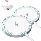 Magnetisches kabelloses Ladegerät, schnelles Apple Mag-Safe Ladegerät für iPhone 16/15/14/13/12 Serie, kabelloses Magnet Mag Safe Ladepad für AirPods 3/2/Pro, starkes magnetisches Ladepad, 2 Stück