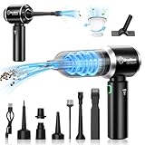 Handstaubsauger,Tragbar Leicht Auto Staubsauger Stark,18000Pa 4 in 1 Akku Handstaubsauger Kabellos,3-Gang Autostaubsauger mit Waschbar HEPA-Filter,Multifunktionale Mini Staubsauger für Auto/Büro/Haus