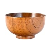 LICHENGTAI Haushaltsgeschirr Schalen aus Holz, Massivholz Schale Hölzernes Küchenutensil Handgemacht Vegan Poliert Umweltfreundliche Müslischalen für Saucen Nüssen Süßigkeiten und Gewürzen