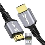 Anhuicco HDMI 2.1 Kabel 4K 8K HDR Zertifiziert 2meter 48Gbps 8K 10K 60Hz 4K 144Hz 2K 240Hz ALLM VRR FreeSync Dolby ARC eARC HDR10+ HDCP 2.3 Unterstützt PS5 Soundbar Real 8K TV