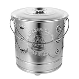 PHENOFICE Verbrennungsanlage Kann Brennender Opfereimer Brennendes Geldfass Eimer Verbrennen Feuereimer Aus Metall Ofen Aus Edelstahl Geld Brennender Eimer Silver Rostfreier Stahl