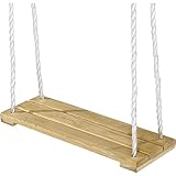 Eichhorn 100004503 - Outdoor Brettschaukel, höhenverstellbar 140-210 cm, TÜV/GS geprüft, bis 60 kg belastbar, Birkenholz
