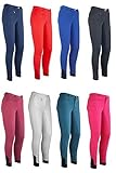 RL24 - Kinder-Reithose Flex Basicline | Reiterhose für Mädchen & Jungen | Silikon-Vollbesatzreithose | hautfreundlich, atmungsaktiv & elastisch | Reitleggings in Schwarz in Größe 140