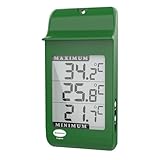 Brannan Digitales Max Min Gewächshausthermometer – Zur Erfassung der Höchst- und Mindesttemperaturen für den Einsatz im Gartengewächshaus oder zu Hause im Gewächshaus im Freien