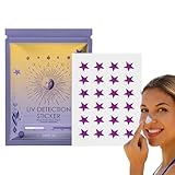 Sonnencreme Patch | UV-Detektionsaufkleber | Set mit 24 UV-Schutzaufklebern | Wiederauftragungserinnerung in Sternform, Pflegebedarf
