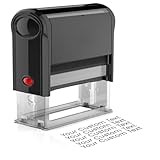 Stempel Personalisiert, Personalisierter Stempel Selbst Gestalten -Rechteckig,5 GrößEn, 9 Tintenfarben Und 8 Schriftarten, Max. 5 Zeilen