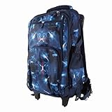 TIKATARER Rollrucksack, Rollrucksack, Gepäck, Rollrucksack, 2, Rollrucksack für Jungen, für Schulkinder, Trolley-Taschen (blauer Raum)