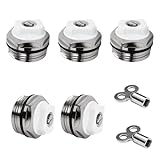 SIGANDG Heizkörper Entlüftungsventile,1/2',Manuell Heizungsventil Heizkörper Entlüftungsventile mit 2 Entlüftungsschlüssel,5 Stück