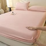 JIANINGHOME Warme Fleece Spannbettlaken 150x200,Spannbettlaken für King-Size-Bett, ultraweiche, knitterfreie Mikrofaser, Tiefe Tasche (Kingsize)