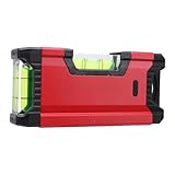 EMUKOEP Kleine Magnetische Wasserwaage, Doppelte Blase, Verdickter Tropfen aus Aluminiumlegierung, 0,5 Mm Genauigkeit, mit Stoßfester Acrylphiole für Präzision