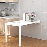 Multifunktionaler schwebender Wand-Klapptisch für Zuhause, Büro und Küche, wandelbar in einen Schreibtisch oder Esstisch, perfekt für kleine Räume, inklusive Schrauben für die Installation