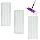 3 Stück Wischmopp Bezug, Bodenwischer Bezug, Wischmopp Bodenwischer, Ersatzbezug Mikrofasern 44x15cm Set, Bodenwischer Ersatzbezug Für Alle Gängigen Klapphalter, Ideal Für Küche, Bad Und Wohnzimmer