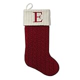 St. Nicholas Square Nikolausstiefel, quadratisch, 53,3 cm, gestrickt, Buchstabe E