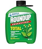 Roundup Unkrautfrei TOTAL, 5 Liter Nachfüller, Unkrautvernichter, zur Bekämpfung von Unkräutern, Gräsern und Moos