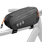 WOTOW Fahrrad Rahmentasche, wasserdichte Fahrrad Dreieck Tasche mit Zwei Seitentaschen, reflektierende Fahrrad Oberrohr Telefon Lagerung Tasche für Straße Mountainbike Radfahren Reisen (1.2L)