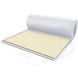 FDM Matratzentopper Latex Matratze Topper 140x200 cm Härtegrad H3 Höhe ca. 2 cm Allergiker Geeignet Öko-Tex Weiß