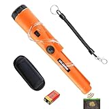 Metalldetektor Pinpointer, Tragbarer Metalldetektoren Gold Detektor mit 9V Batterie LED Indicator Holster, für Goldsuche Schmuck Silber Treasue Hunt