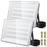 Viugreum 2 Pack 300W Led Strahler Außen 30000LM Fluter IP66 Wasserdicht Aussenstrahler 6500K Flutlicht Aussen Kaltweiss Scheinwerfer Flutlichtstrahler mit 80cm Cable AC 220-240V fur Garage