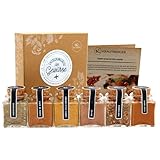 Gewürze Geschenkbox I 6 Gewürzmischungen aus aller Welt Geschenk Premium Box I Geschenkset Gewürz in Bio-Qualität + Rezepte