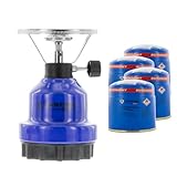 Magnum Campingkocher inkl. 4 Gaskartuschen - robuster Gaskocher mit Kartusche – Camping Gaskocher - Gaskocher Campingherd