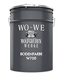 WO-WE Bodenfarbe Bodenbeschichtung Betonfarbe W700 Anthrazit Grau ähnl. RAL 7016-2,5L