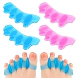 Andibro Silikon Weich Zehentrenner, 4 Stück zehenspreizer hallux valgus toe spacer Damen Herren Universalgröße für hallux valgus hammerzehenpolster bandage