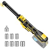 80 N.m 3/8 Zoll erweiterter elektrischer Ratschenschlüsselsatz, kompatibel mit Dewalt 18 V 20 V, 16 cm schnurlosem Ratschenschlüssel-Set mit 7 Stecknüssen, 1/4 Zoll Adapter, 18 V betriebener