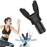 Nokwocy Atemtrainer Lungentrainer, Atemübungsgerät, Muskeltrainer mit variablen Einstellungen, abnehmbar für einfache Reinigung - Schwarz