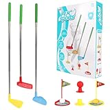 SKIKHN Minigolf Set Spielzeug für Kinder,12Pcs Minigolf Kinder,Minigolfs für Zuhause,Mini Golf mit Bällen und Einziehbare Golfschläger Kinders,Kinderspielzeug für Draußen und Drinnen