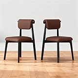 FLEPYHB Esszimmerstühle, 2er-Set, Moderne Esszimmerstühle für das Wohnzimmer in der Küche, gepolsterter Küchenstuhl aus Kunstleder aus der Mitte des Jahrhunderts