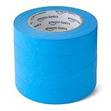 Amazon Basics Malerband, 2.3 cm x 55 m, 4er-Pack Rollen, Blau
