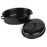 Glasemaille-Bräter mit Deckel, 36 cm, schwarz, CW11491 von Russell Hobbs