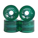 TOOYFUL T 4Pcs Cruiserboard Skateboard Rollen 78A, Ersatz Räder Set Kit, Replacement Wheels Bearings für Longboard Snakeboard Pennyboard Fishboard - Grün