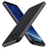 ivoler Silikon Hülle für Samsung Galaxy S8 mit Kameraschutz, Ultra Dünne Weiche Stoßfest Schutzhülle Flexible TPU Matte Schwarz Handyhülle Kratzfest Case Cover